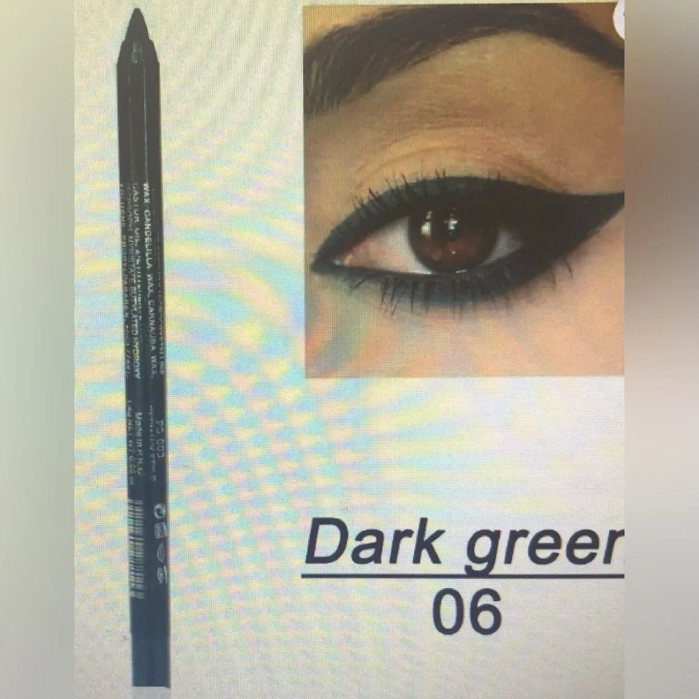 Eyeshadow/Lips pencil Liner. Color Dark green 06. Size 0.05oz